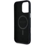 Guess Denim Triangle Logo MagSafe kryt pre iPhone 16 Pro, čierny