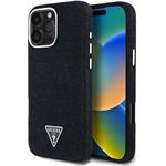 Guess Denim Triangle Logo MagSafe kryt pre iPhone 16 Pro, čierny