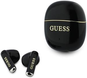 Guess Gold Line Glossy Classic Logo TWS, bezdrôtové slúchadlá, čierne