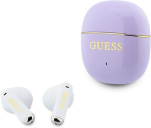 Guess Gold Line Glossy Classic Logo TWS, bezdrôtové slúchadlá, fialové