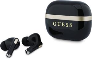 Guess Gold Line Glossy Finish TWS, bezdrôtové slúchadlá, čierne