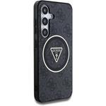 Guess IML 4G Glitter and Triangle Logo MagSafe kryt pre Samsung Galaxy S25, čierny