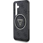 Guess IML 4G Glitter and Triangle Logo MagSafe kryt pre Samsung Galaxy S25+, čierny