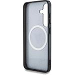 Guess IML 4G Glitter and Triangle Logo MagSafe kryt pre Samsung Galaxy S25+, čierny