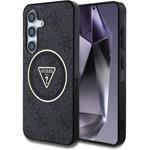 Guess IML 4G Glitter and Triangle Logo MagSafe kryt pre Samsung Galaxy S25+, čierny