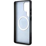 Guess IML 4G Glitter and Triangle Logo MagSafe kryt pre Samsung Galaxy S25 Ultra, čierny