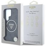 Guess IML 4G Glitter and Triangle Logo MagSafe kryt pre Samsung Galaxy S25 Ultra, čierny