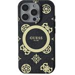 Guess IML 4G Peony MagSafe kryt pre iPhone 16 Pro Max, čierny