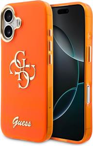 Guess IML 4G Script Metal Logo kryt pre iPhone 17, oranžový