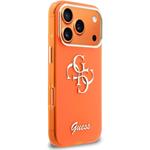 Guess IML 4G Script Metal Logo kryt pre iPhone 17 Pro Max, oranžový