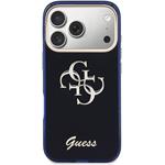 Guess IML 4G Script Metal Logo kryt pre iPhone 17 Pro, modrý
