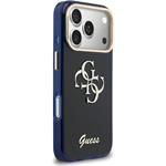 Guess IML 4G Script Metal Logo kryt pre iPhone 17 Pro, modrý