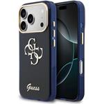 Guess IML 4G Script Metal Logo kryt pre iPhone 17 Pro, modrý