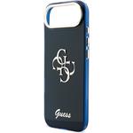Guess IML 4G Script Metal Logo kryt pre iPhone Air, modrý