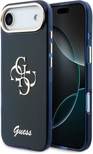 Guess IML 4G Script Metal Logo kryt pre iPhone Air, modrý