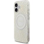 Guess IML Flowers Allover Strap MagSafe kryt pre iPhone 17, biely