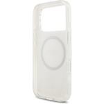 Guess IML Flowers Allover Strap MagSafe kryt pre iPhone 17 Pro, biely