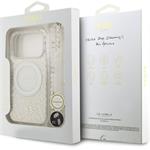Guess IML Flowers Allover Strap MagSafe kryt pre iPhone 17 Pro, biely