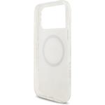 Guess IML Flowers Allover Strap MagSafe kryt pre iPhone 17 Pro Max, biely