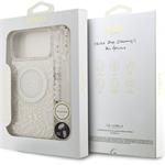 Guess IML Flowers Allover Strap MagSafe kryt pre iPhone 17 Pro Max, biely