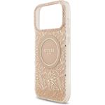 Guess IML Flowers Allover Strap MagSafe kryt pre iPhone 17 Pro Max, ružový