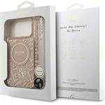 Guess IML Flowers Allover Strap MagSafe kryt pre iPhone 17 Pro Max, ružový