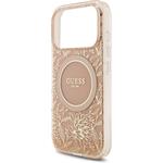 Guess IML Flowers Allover Strap MagSafe kryt pre iPhone 17 Pro, ružový