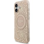 Guess IML Flowers Allover Strap MagSafe kryt pre iPhone 17, ružový