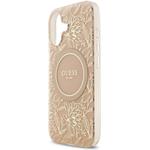 Guess IML Flowers Allover Strap MagSafe kryt pre iPhone 17, ružový