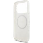 Guess IML Flowers Allover Strap MagSafe kryt pre iPhone 18 Pro, biely