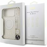 Guess IML Flowers Allover Strap MagSafe kryt pre iPhone 18 Pro Max, biely