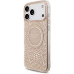 Guess IML Flowers Allover Strap MagSafe kryt pre iPhone 18 Pro Max, ružový
