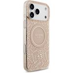 Guess IML Flowers Allover Strap MagSafe kryt pre iPhone 18 Pro Max, ružový