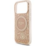 Guess IML Flowers Allover Strap MagSafe kryt pre iPhone 18 Pro, ružový
