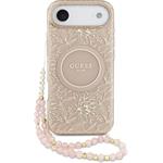 Guess IML Flowers Allover Strap MagSafe kryt pre iPhone Air, ružový