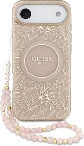 Guess IML Flowers Allover Strap MagSafe kryt pre iPhone Air, ružový