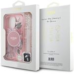 Guess IML Flowers Pearl Strap MagSafe kryt pre iPhone 15 Pro Max, ružový