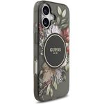 Guess IML Flowers Strap MagSafe kryt pre iPhone 17, čierny