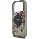 Guess IML Flowers Strap MagSafe kryt pre iPhone 17 Pro, čierny