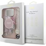 Guess IML Flowers Strap MagSafe kryt pre iPhone 17 Pro Max, ružový