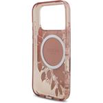 Guess IML Flowers Strap MagSafe kryt pre iPhone 17 Pro, ružový