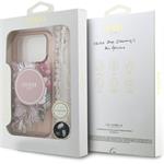 Guess IML Flowers Strap MagSafe kryt pre iPhone 17 Pro, ružový