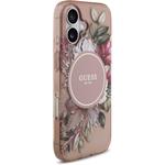 Guess IML Flowers Strap MagSafe kryt pre iPhone 17, ružový