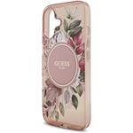Guess IML Flowers Strap MagSafe kryt pre iPhone 17, ružový