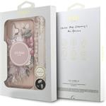 Guess IML Flowers Strap MagSafe kryt pre iPhone 17, ružový