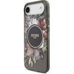 Guess IML Flowers Strap MagSafe kryt pre iPhone Air, čierny