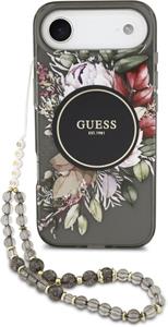 Guess IML Flowers Strap MagSafe kryt pre iPhone Air, čierny