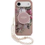Guess IML Flowers Strap MagSafe kryt pre iPhone Air, ružový