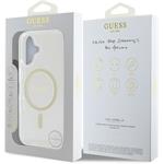 Guess IML Glitter Ring MagSafe kryt pre iPhone 16 Plus, transparentný