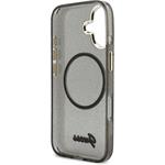 Guess IML Glitter Script Strap MagSafe kryt pre iPhone 17, čierny